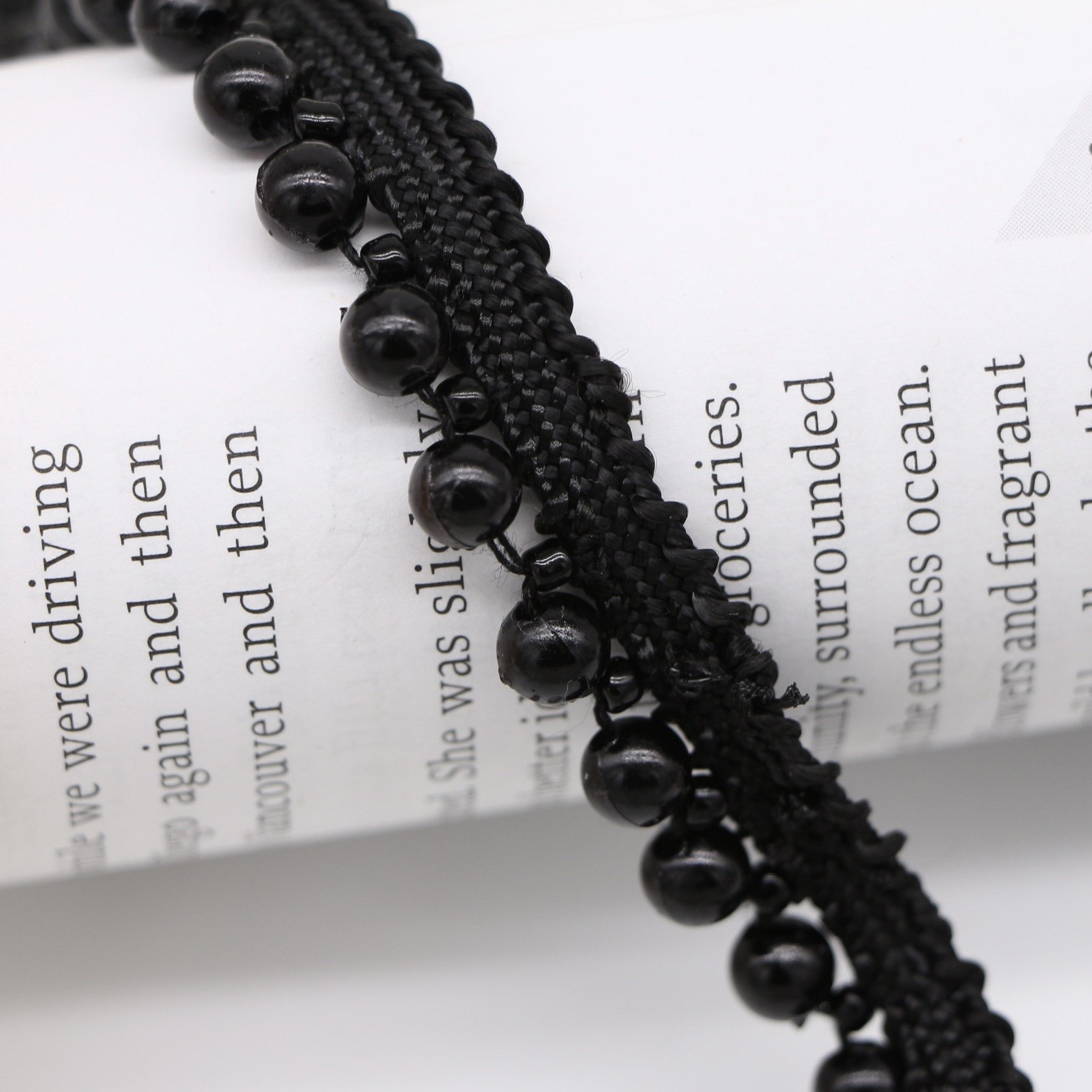 wholesale handmade beaded lace Accessories Pearl webbing Beaded Lace Fabric Clothing Decoration Pearl Trim Lace For Clothing