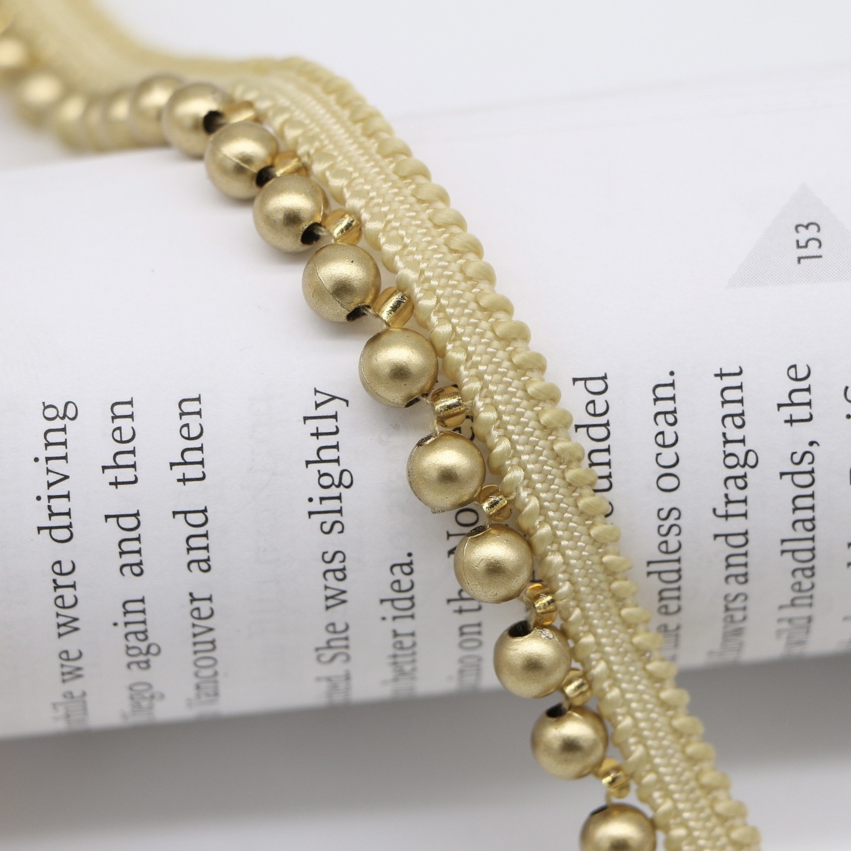 wholesale handmade beaded lace Accessories Pearl webbing Beaded Lace Fabric Clothing Decoration Pearl Trim Lace For Clothing