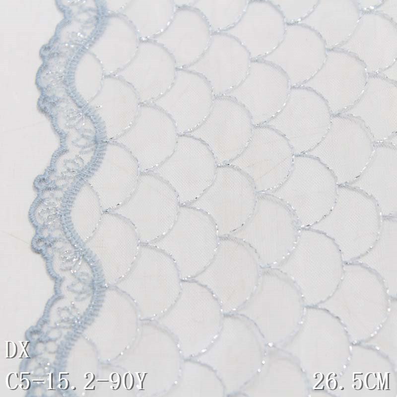 Sexy Underwear Ultrathin Bra Embroidery Material New 27cm Nude Mesh Floral Embroidered Lace trim