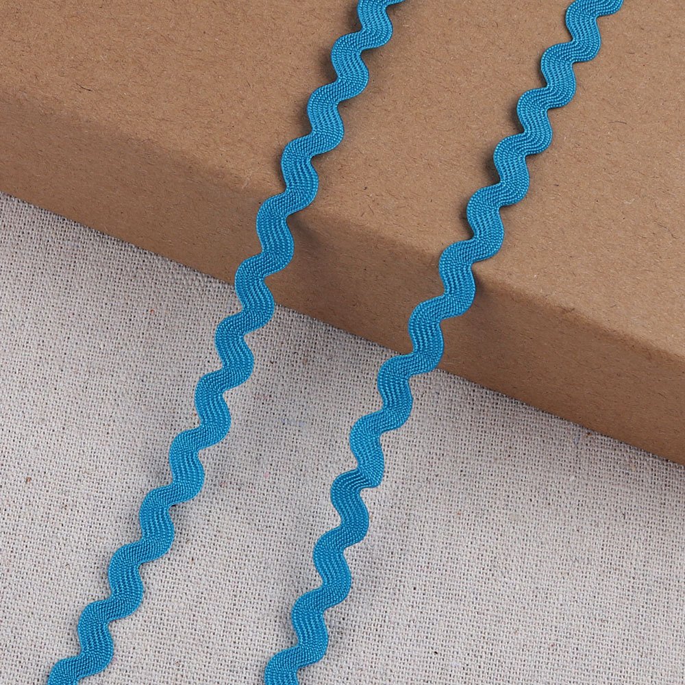Wave Bending Fringe Trim Curved Ribbon Rick Rack Trims Sewing Lace Ribbons Colorful Braid Woven Edge Tape for Clothes DIY