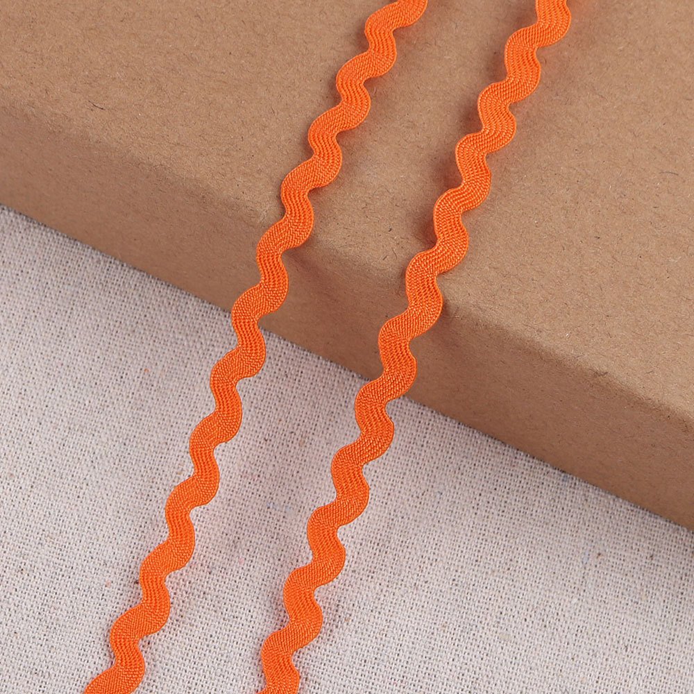 Wave Bending Fringe Trim Curved Ribbon Rick Rack Trims Sewing Lace Ribbons Colorful Braid Woven Edge Tape for Clothes DIY