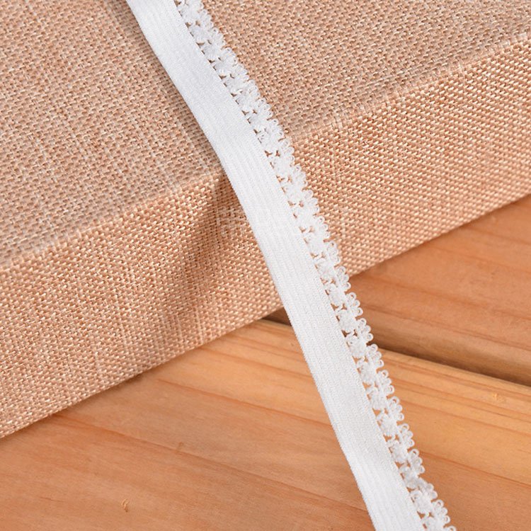 10Mm Garment Sewing Lace Picot Elastic Webbing Band Nylon Lace Tape Webbing Ribbon for Clothes Underwear Dress Diy
