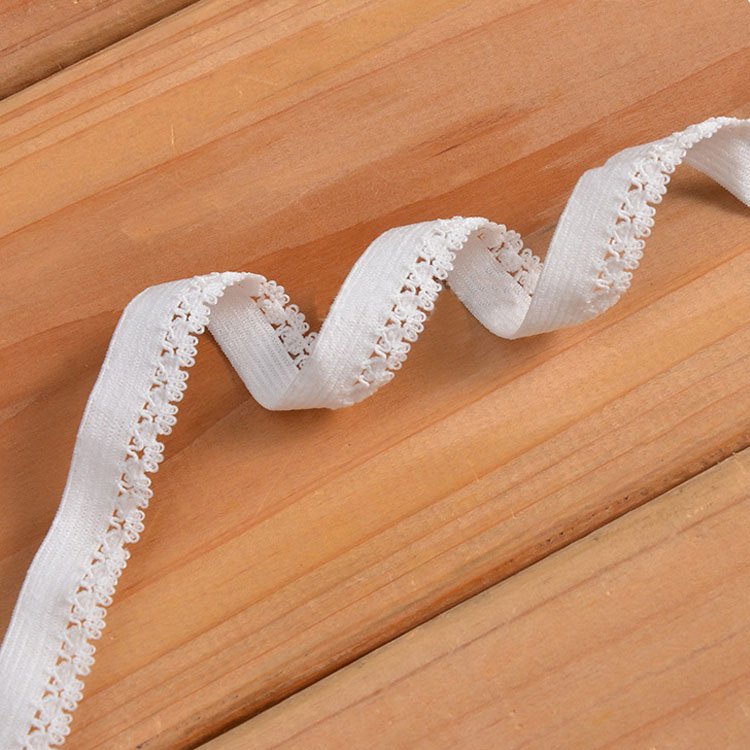 10Mm Garment Sewing Lace Picot Elastic Webbing Band Nylon Lace Tape Webbing Ribbon for Clothes Underwear Dress Diy