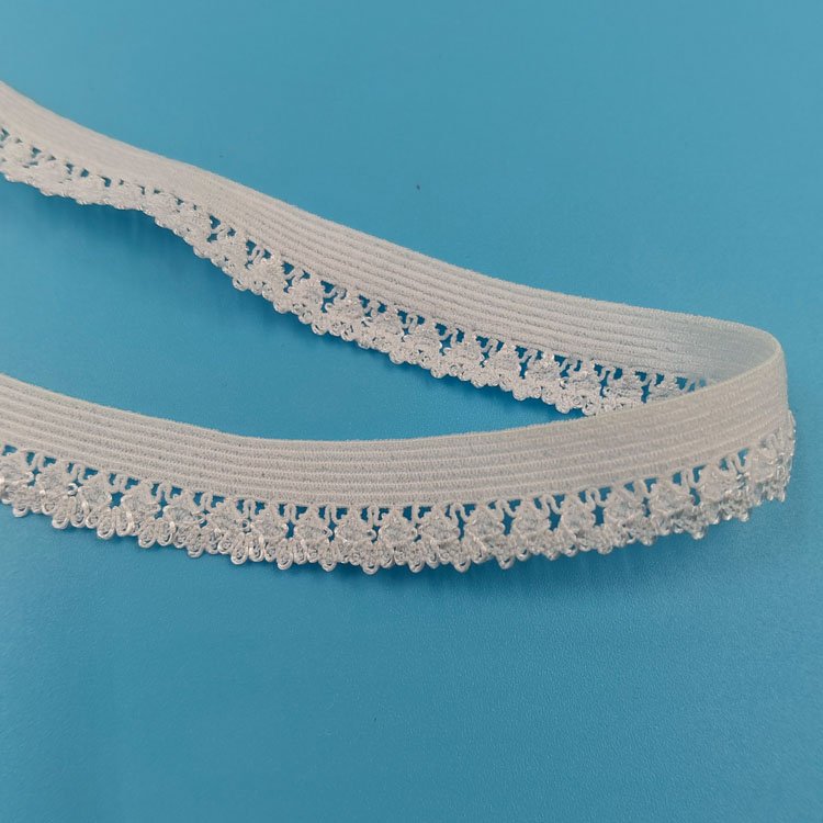 10Mm Garment Sewing Lace Picot Elastic Webbing Band Nylon Lace Tape Webbing Ribbon for Clothes Underwear Dress Diy