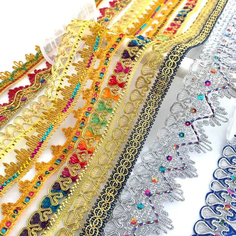 Novelty Decorative Metallic Gold Ribbon Trim for Home textile garment
