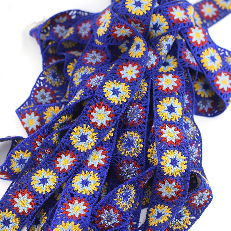 New design machine-made crochet lace trimming embroidery Lace Trimming for clothing dress headband