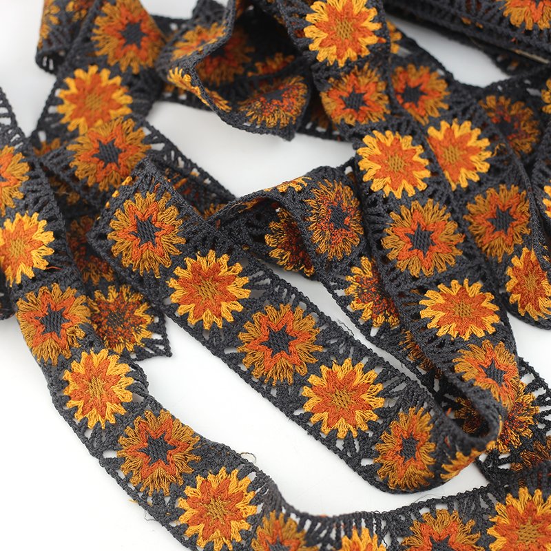 New design machine-made crochet lace trimming embroidery Lace Trimming for clothing dress headband