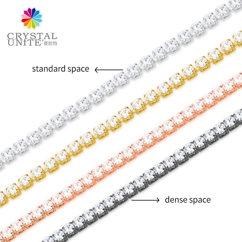 Advanced Custom-made Point Back Cubic Zirconia Round Stone Mounted In Brass Cup-chain Roll Crystal Trim Yardage Strass Chain