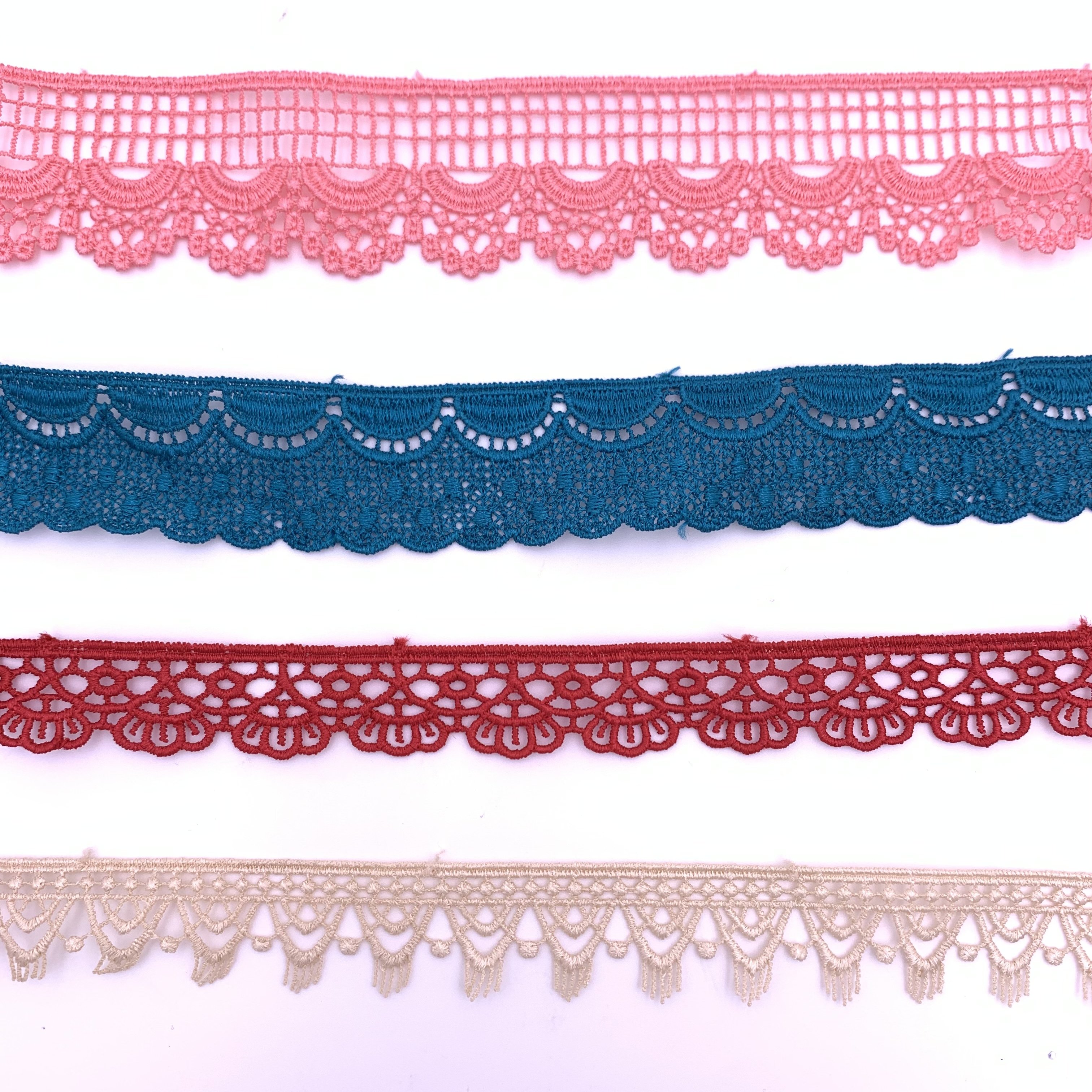 Manufacturers Fashion New Design Gpo Lace Luxury Polyester Guipure Colors Lace Trim