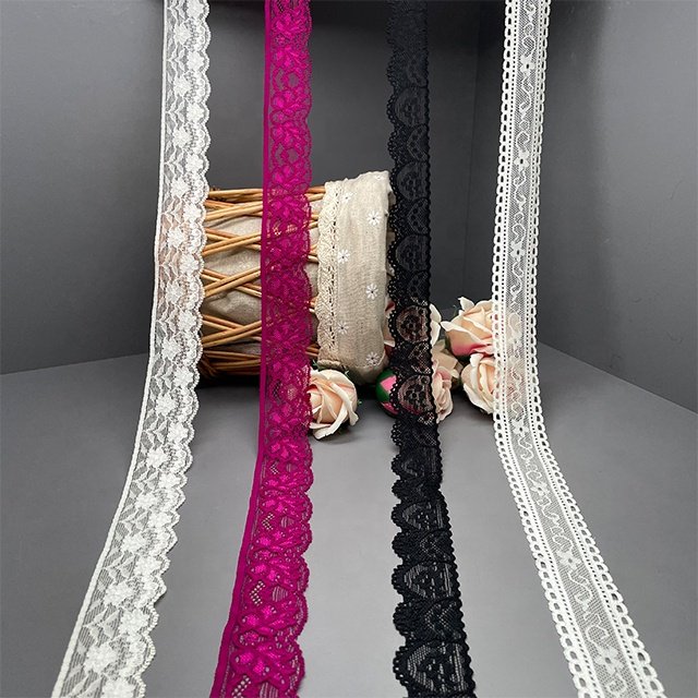 TUTON Custom French Elastic Lace 3.3/3.4/3.5/3.74 CM Trim Wholesale For Underwear