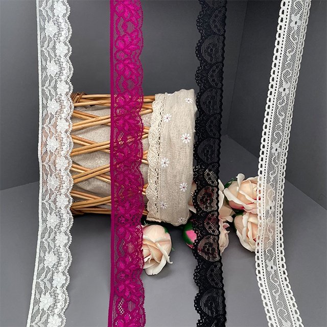 TUTON Custom French Elastic Lace 3.3/3.4/3.5/3.74 CM Trim Wholesale For Underwear
