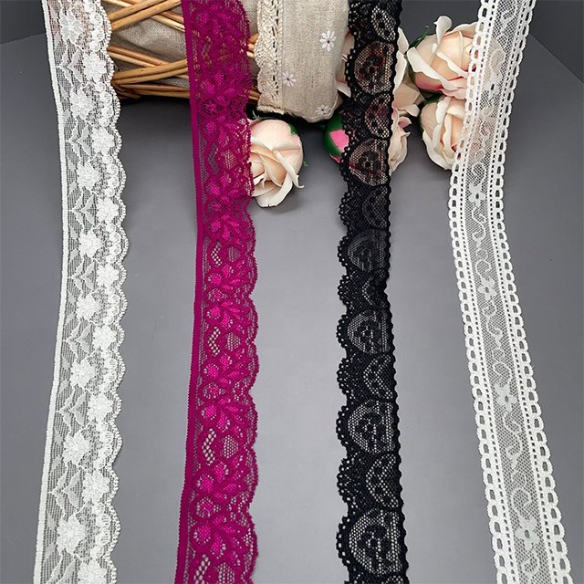 TUTON Custom French Elastic Lace 3.3/3.4/3.5/3.74 CM Trim Wholesale For Underwear
