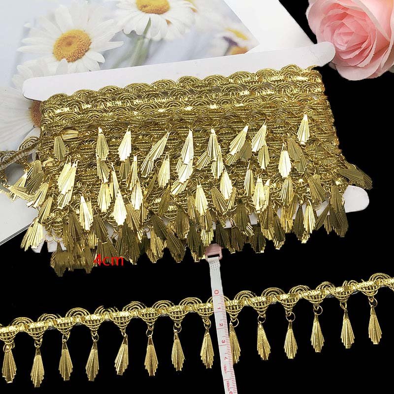 cheap garment accessories S wave lace ribbon gold braided diy costume dress craft textile sewing decorations upholstery trimming