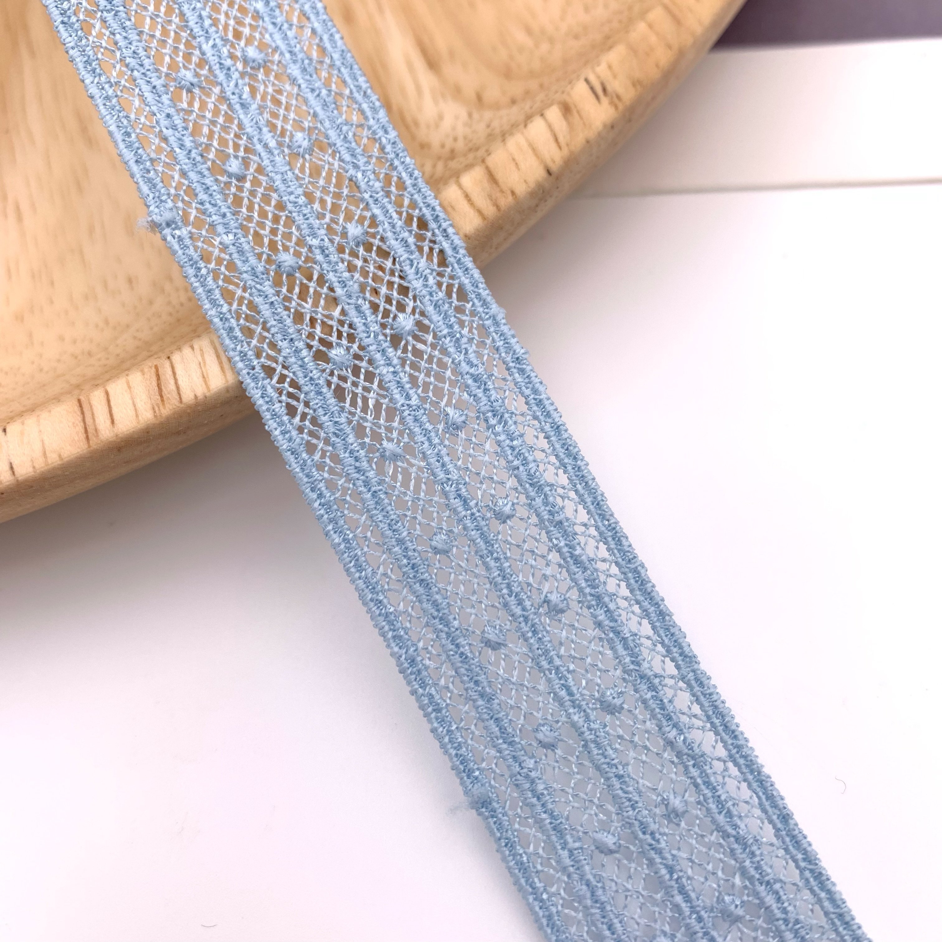 Wholesale Decorative Lace Colors Guipure Lace Water Soluble Polyester Lace Trim