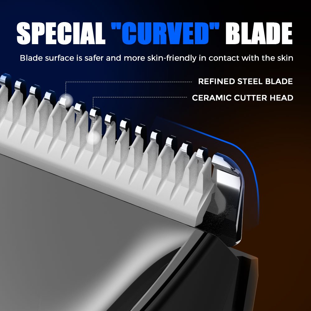 Body Groomer Ball Trimmer Ceramic Blade Hair Trimmer Body Skin Safe Magnetic Charging With Digital Display LED Light