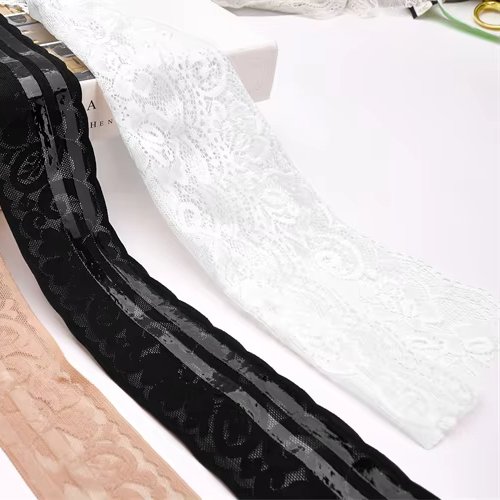 Elastic Fashionable High Quality Wholesale Nylon Spandex Colored Lace Mesh Elastic Lace Trim