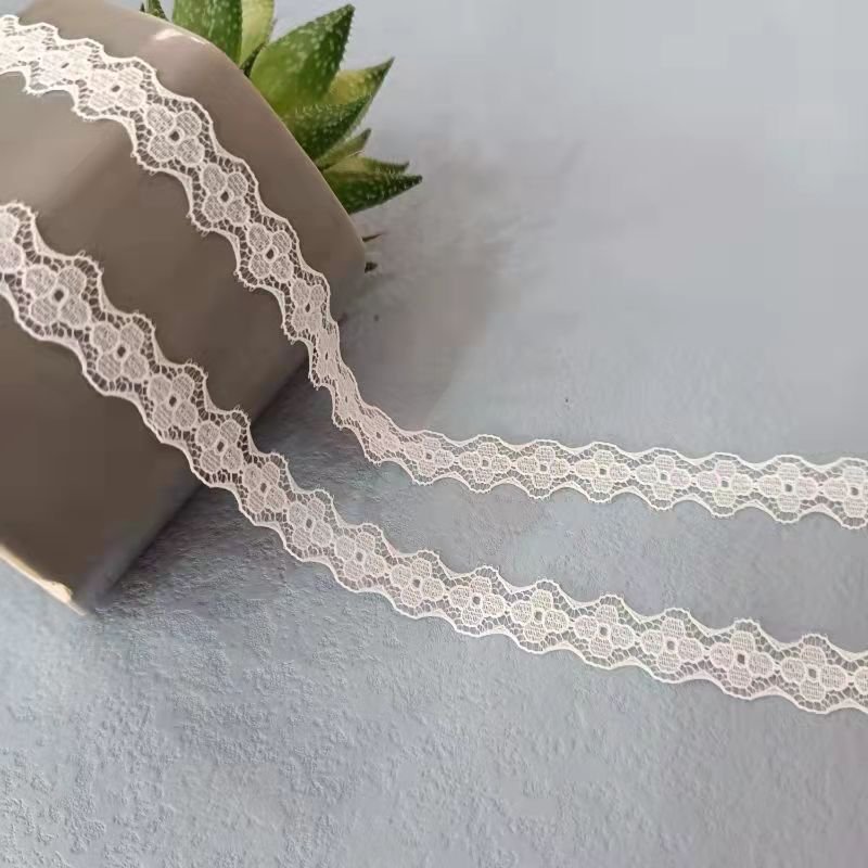Nylon elasto-free lace lace 1.2cm small plum wave edge table version clothing underwear wedding accessories wholesale