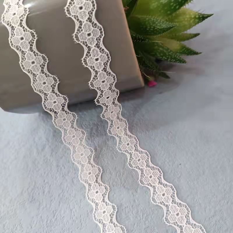 Nylon elasto-free lace lace 1.2cm small plum wave edge table version clothing underwear wedding accessories wholesale
