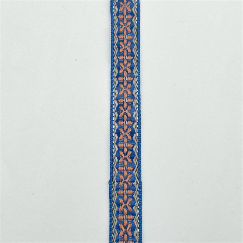 Custom Jacquard flower trims narrow apparel polyester trimming webbing Ethnic Style Polyester Ethnic Style Polyester