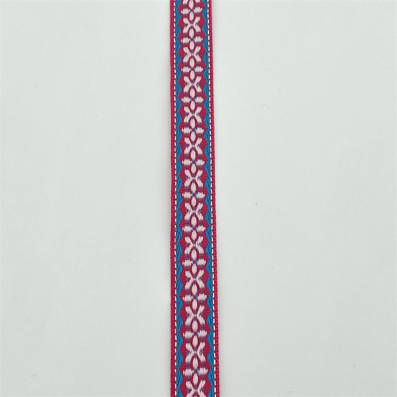 Custom Jacquard flower trims narrow apparel polyester trimming webbing Ethnic Style Polyester Ethnic Style Polyester
