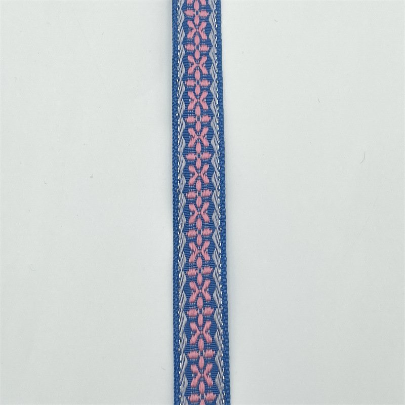 Custom Jacquard flower trims narrow apparel polyester trimming webbing Ethnic Style Polyester Ethnic Style Polyester