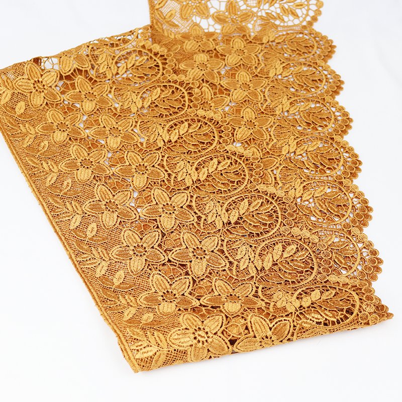 In stock chemical lace trim lace trim polyester guipure embroidery lace for garments and home textiles