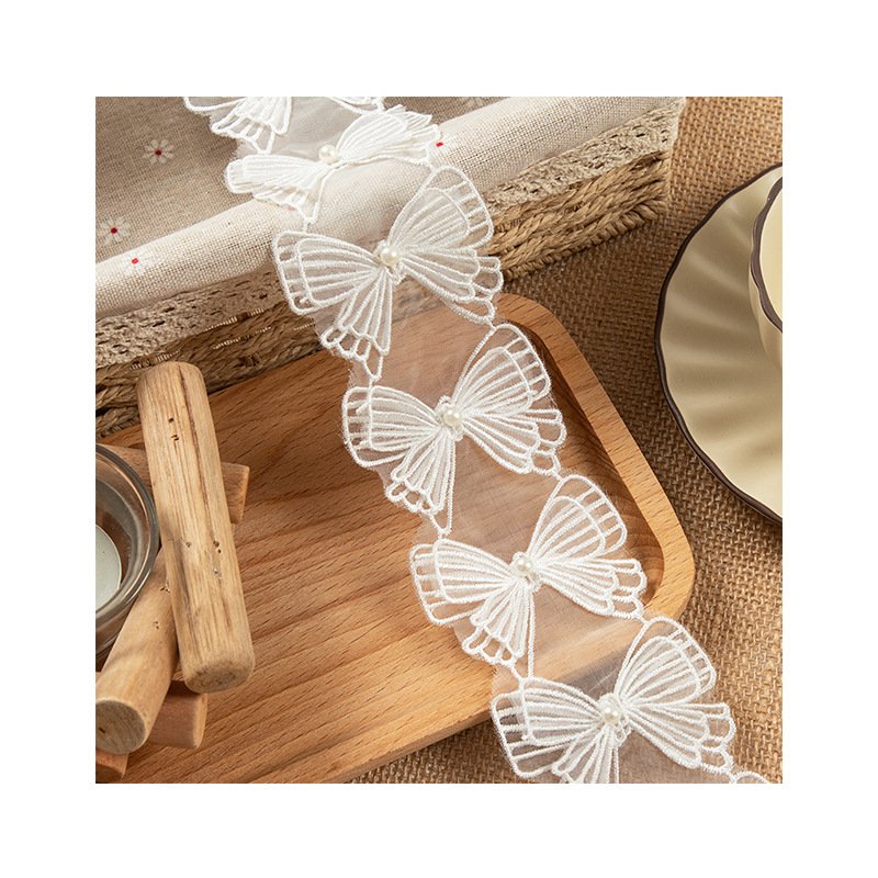 Diy Sewing Supplies Flowers 3d Butterfly Flowers Lace Trimming Wholesale Decoration Applique Wedding