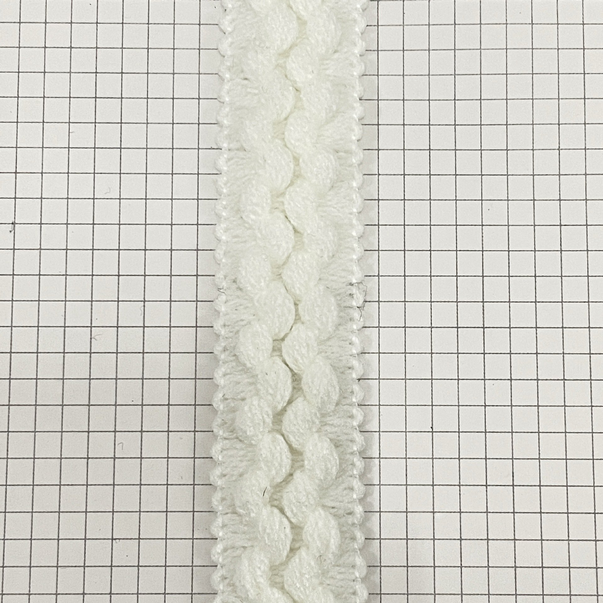 Width 2 cm black polyester pipping lace trim white wool weaving lace ribbon For dress skirt accessories