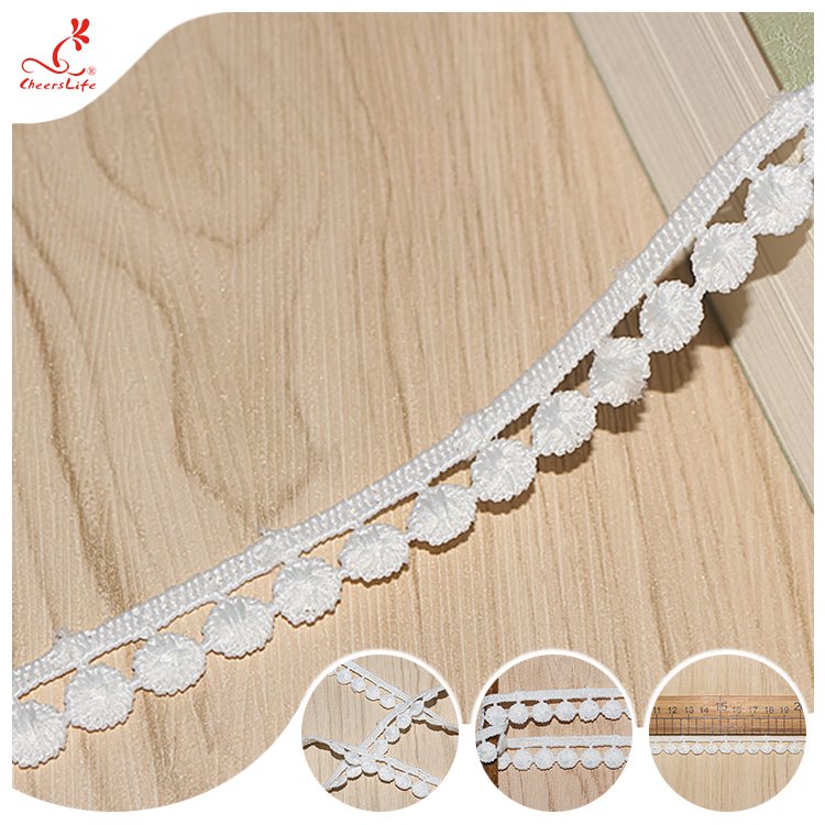 Guangzhou Factory High Quality Lace Ribbon Trims 100% Milk Silk Water Soluble Lace Guipure For Home Textiles