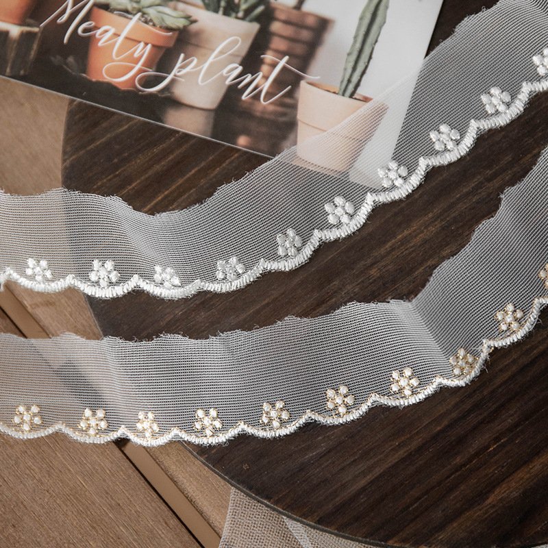 High Quality Fancy Embroidery Chemical Net Lace Fabric Trimming For Decoration