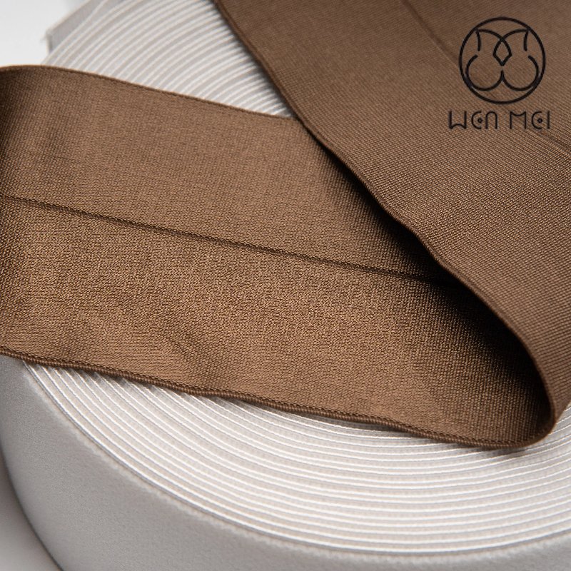 Factory Custom High Stretch Wide Trim Fold Over Elastic Band Clothes Waistband Fold Over Elastic Belt