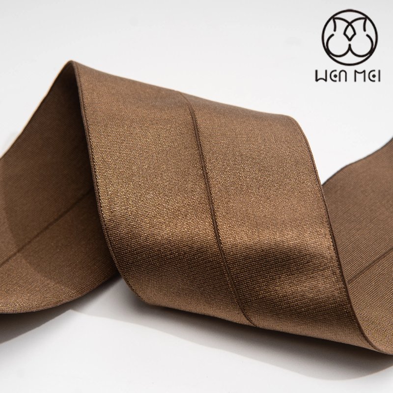 Factory Custom High Stretch Wide Trim Fold Over Elastic Band Clothes Waistband Fold Over Elastic Belt