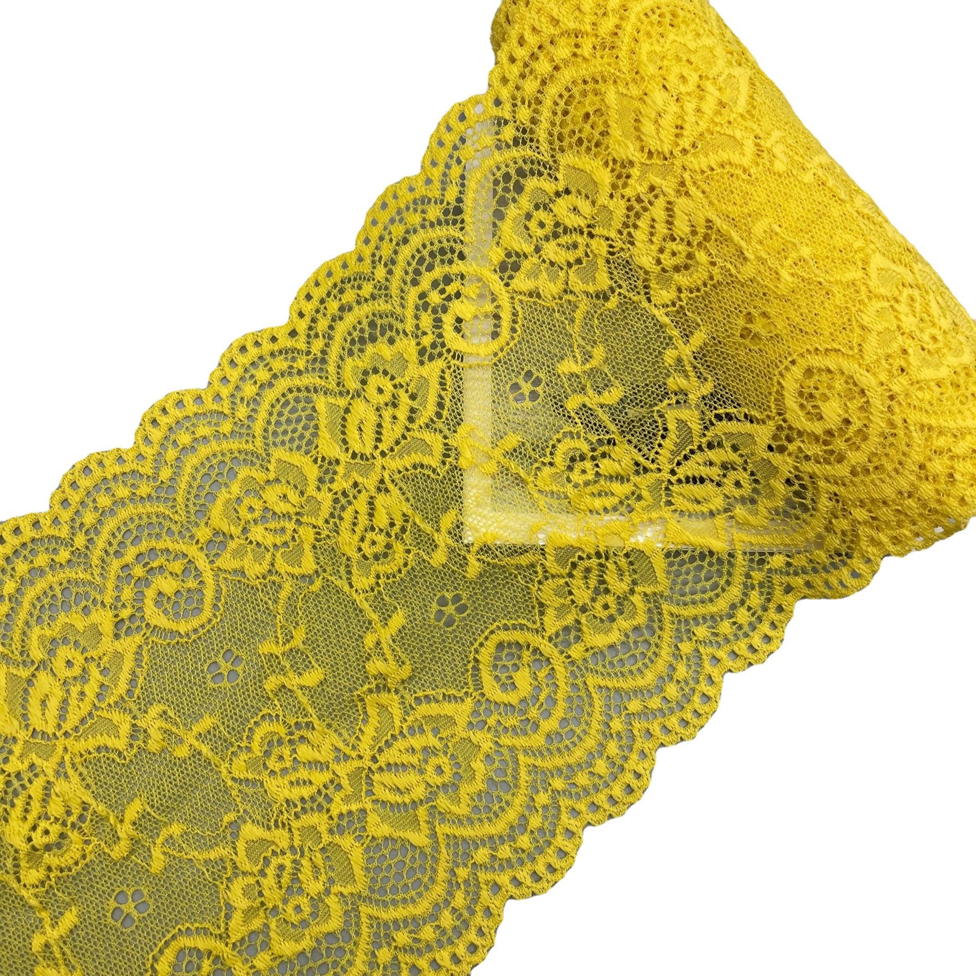 Wholesale Factory Stretch Spandex Elastic Nylon Tricot Lace Trimming