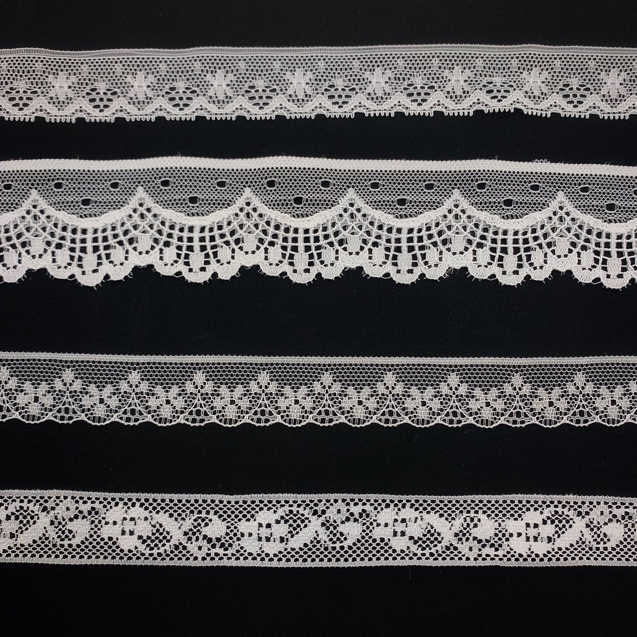 High Quality mesh no elastic lace white embroidery lace trim for garment