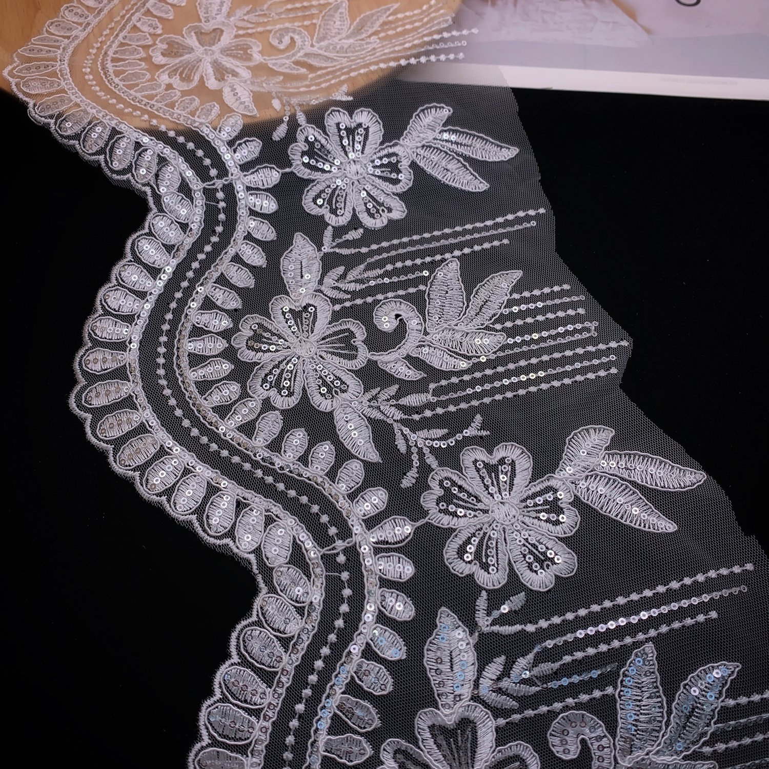 High Quality Wholesale Shiny Encaje Water Solution Guipure Mesh Organza Gpo Lace Trim