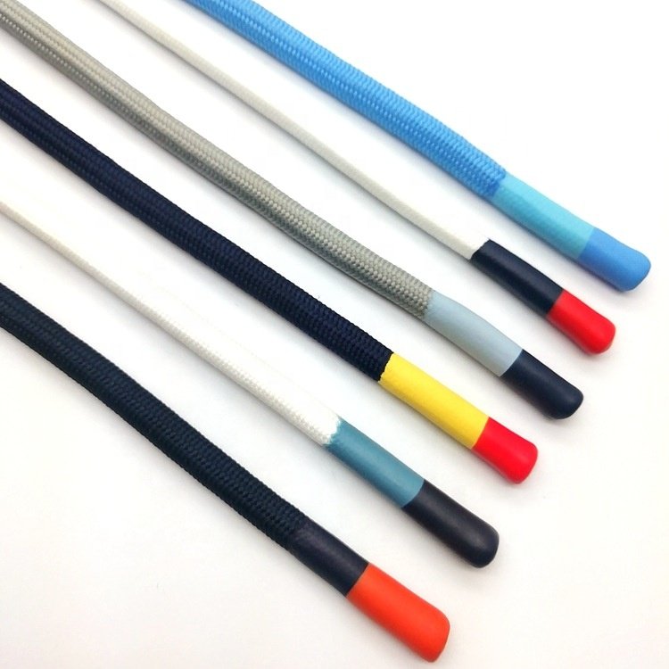 Garment trims High quality customized 100% polyester cord string with silicone head