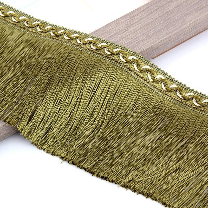 Hot Ribbon 12.5cm Curtain polyester fringe 5 inches tassel Lace trims for Curtain Wedding lampshade home textile Accessories