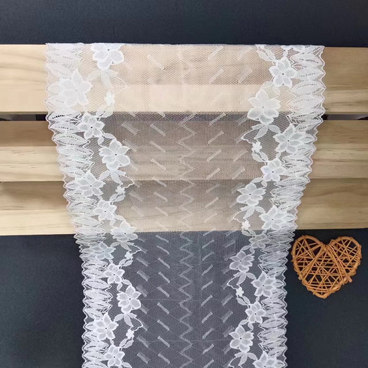 White Elastic Voile Nylon Spandex Lace Fabric Trim for Women's Fancy Underwear High Quality Lace Product