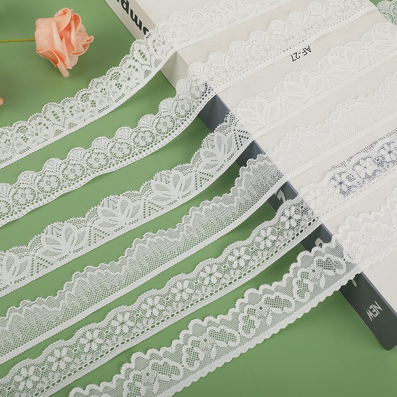 Wholesale Sale Luxury Lace Trim Fabric Big Waves Stretch Lace Lace-trimmed Bra Neckline Fabric