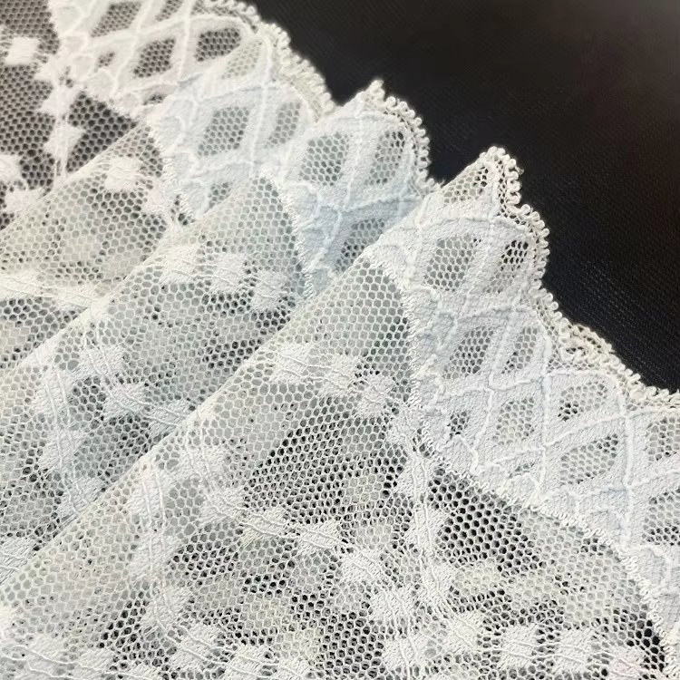 Stretch Lace Trim Fabric Elastic Lace by the yard Flowers Ribbon For Lingerie Sewing And Garment Crafting