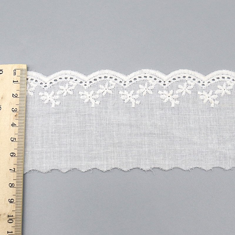 Best selling OEM floral bridal lace trim 100% cotton border lace trim for Decoration