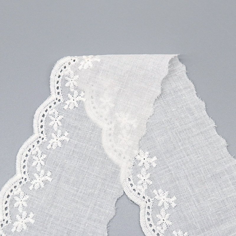 Best selling OEM floral bridal lace trim 100% cotton border lace trim for Decoration