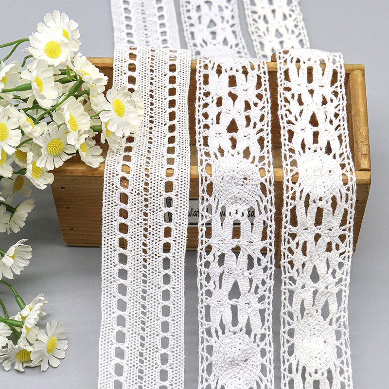 high quality flower border lace trim vintage skin friendly crochet lace trim for sewing