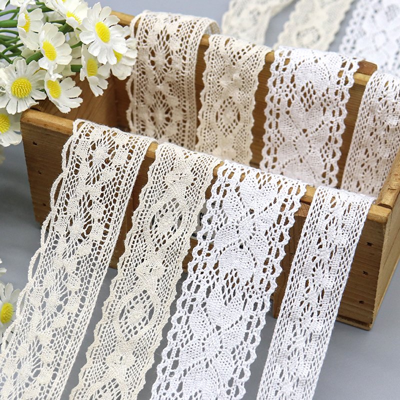 high quality 100% cotton crochet lace trim recycle decorative lace trim for Bridal Wedding