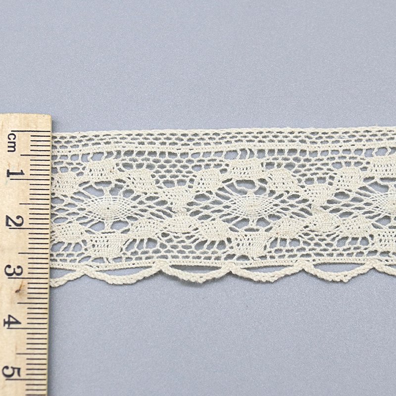 high quality 100% cotton crochet lace trim recycle decorative lace trim for Bridal Wedding