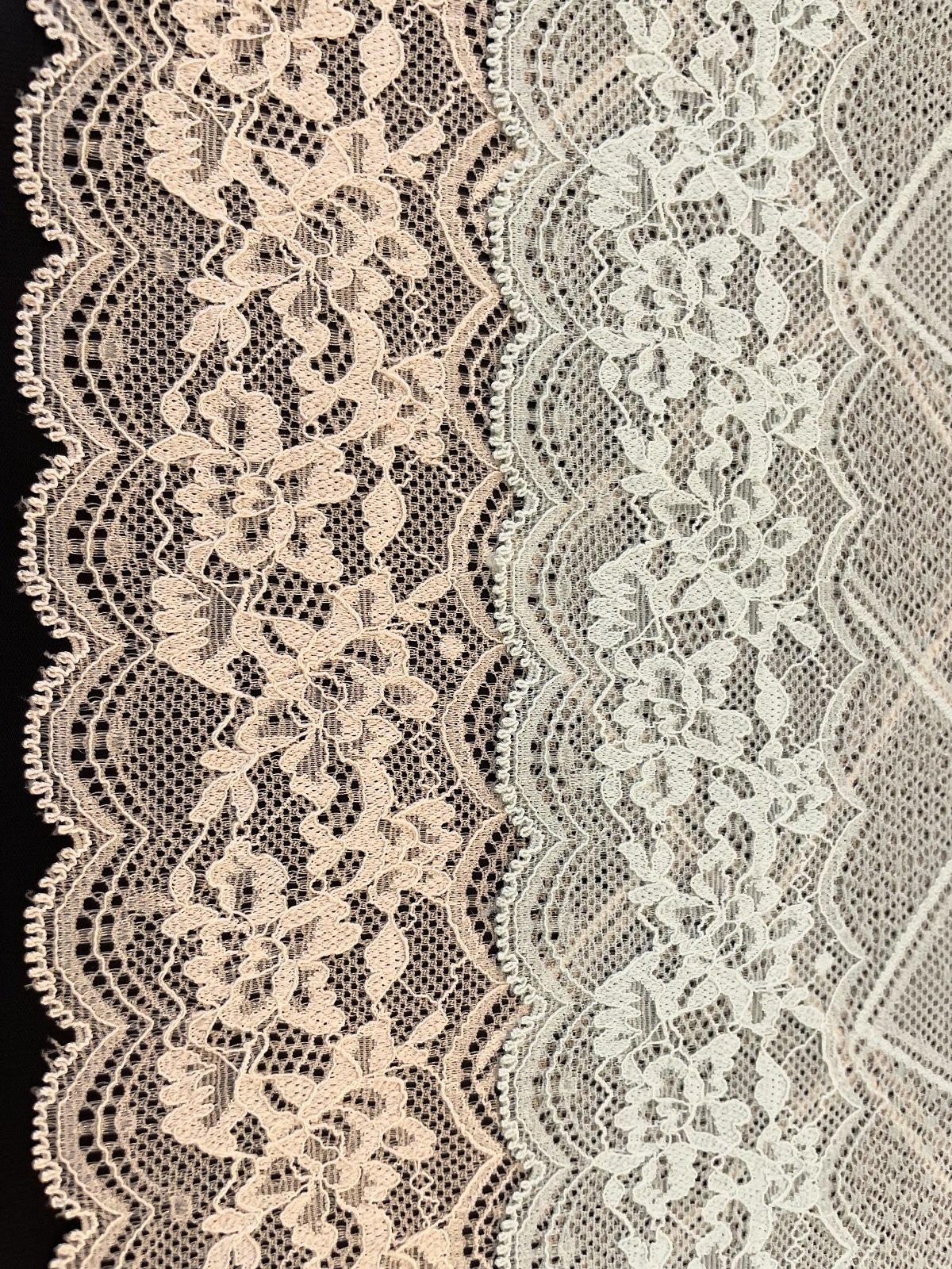 Classic Floral Stretch Lace Fabric 24cm Wide Elastic Spandex Nylon Lace Trim for Lingerie Bra Dress