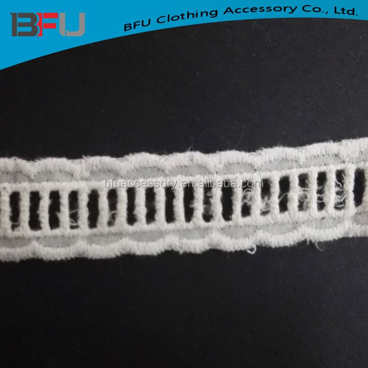 big white cotton ladder lace factory price big ladder lace cotton ladder lace trim