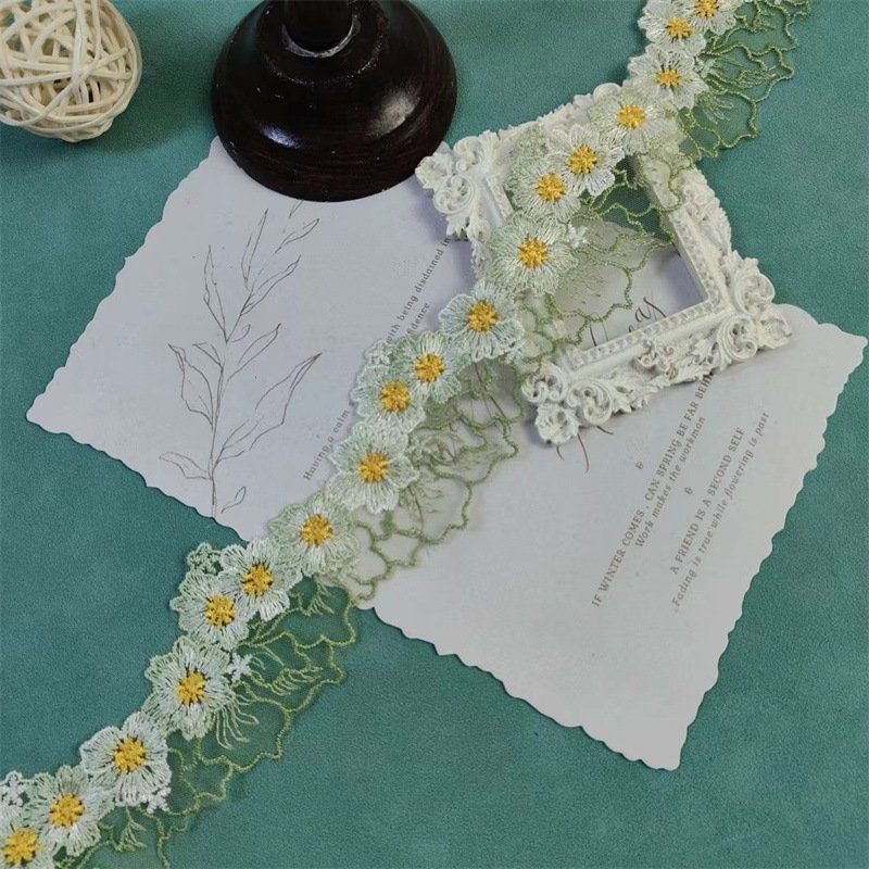 Multicolor three-dimensional pleated mesh lace trim clothing accessories