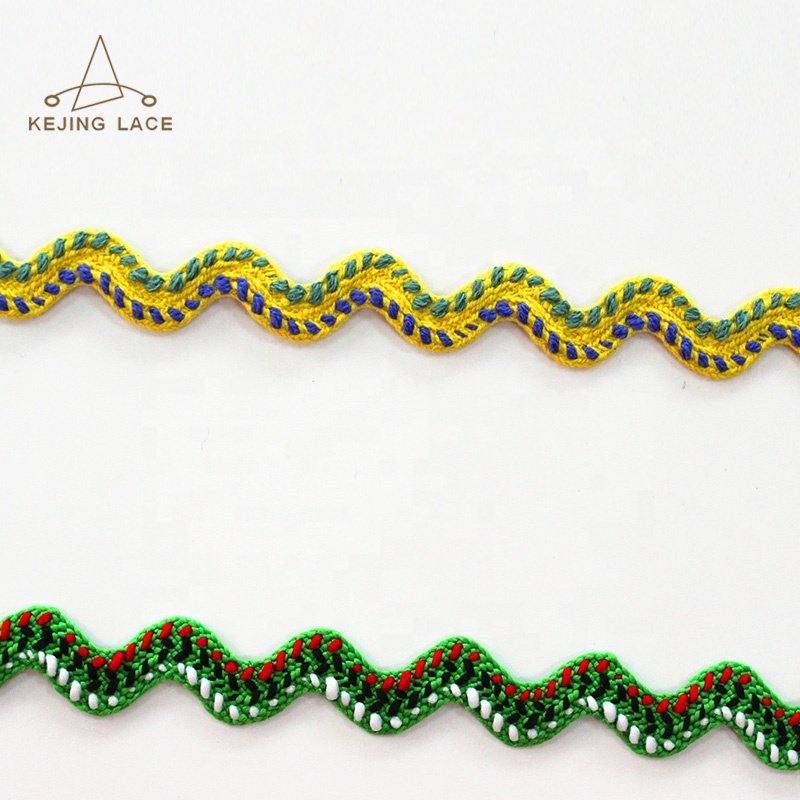 Custom Widely Garment Ric Rac Trim Wholesale Zig Zag Trim