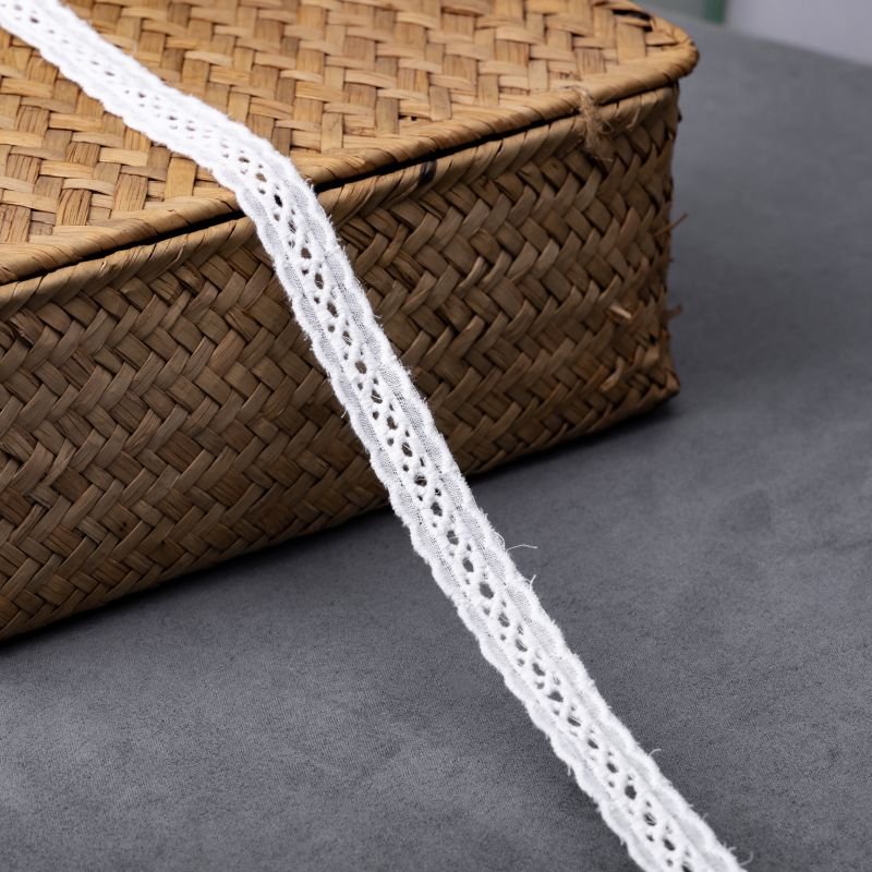 Fancy Embroidery Trim Ribbon Cotton Webbing Water Soluble French Border embroidered lace Trim